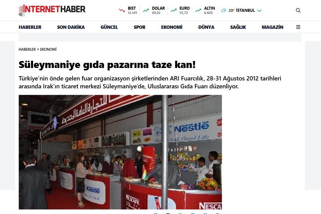 Süleymaniye gıda pazarına taze kan!