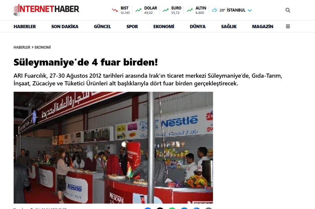 Süleymaniye’de 4 fuar birden!